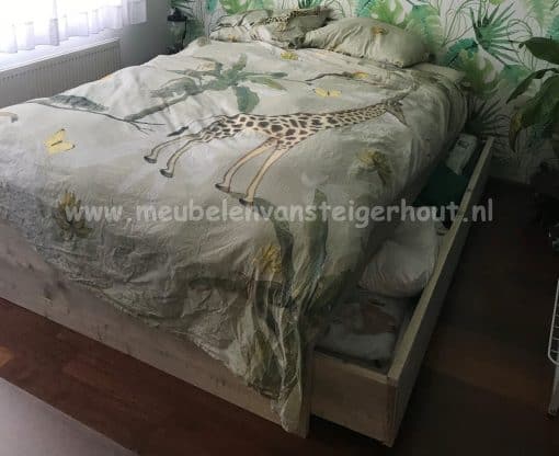 Steigerhout bed 160x200 cm met lade